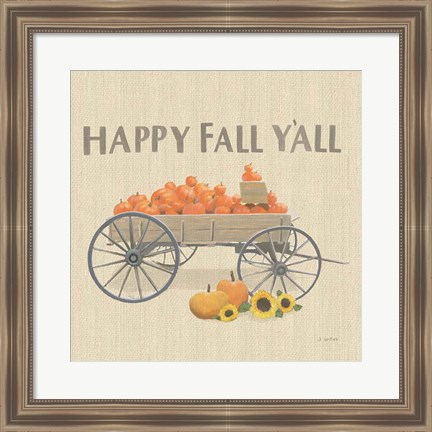 Framed Heartland Harvest Moments IV Happy Fall Print