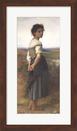 Framed Young Shepherdess, 1885 Print