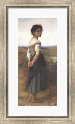 Framed Young Shepherdess, 1885 Print