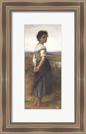 Framed Young Shepherdess, 1885 Print