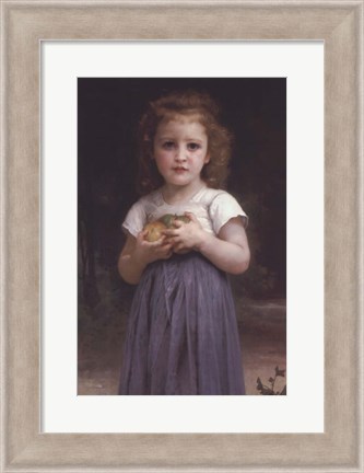 Framed Little Girl Holding Apples in Her Hands Print