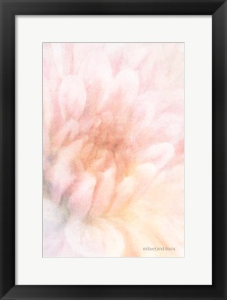 Framed Soft Dahlia Pastel Peach Print