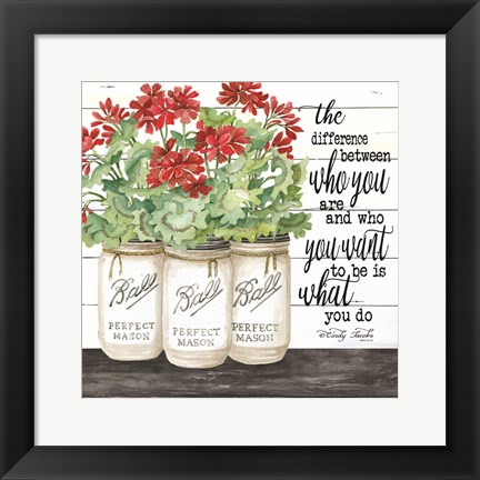 Framed White Jars - What You Do Print