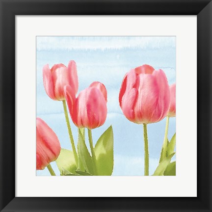 Framed Fresh Spring Tulips I Print