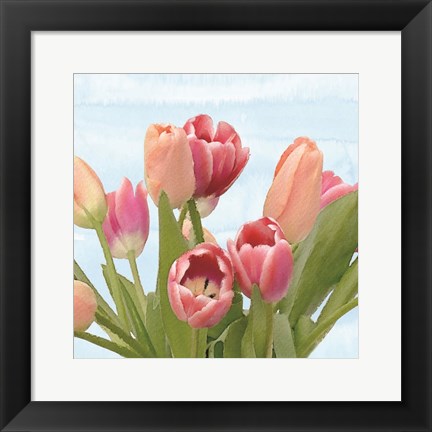 Framed Fresh Spring Tulips IV Print