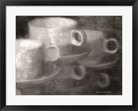 Framed Stacked Coffee Cups Print