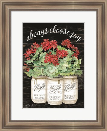 Framed White Jars - Always Choose Joy Print