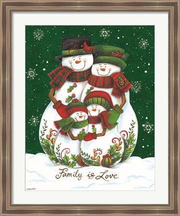 Framed Snow Family II Print