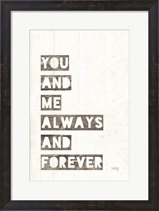 Framed You and Me Print