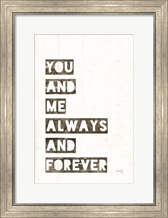 Framed You and Me Print