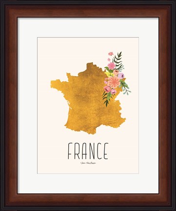 Framed Gold France Print