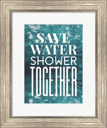 Framed Save Water Print