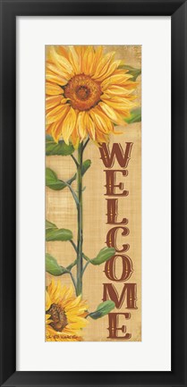 Framed Welcome Sunflower Print