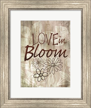 Framed Love Blooms Here Print