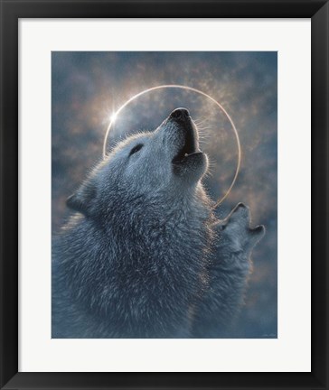 Framed Wolf Eclipse Print