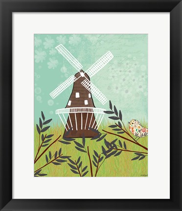 Framed Windmill Print