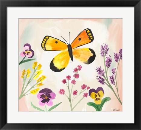 Framed Watercolor Butterfly Print