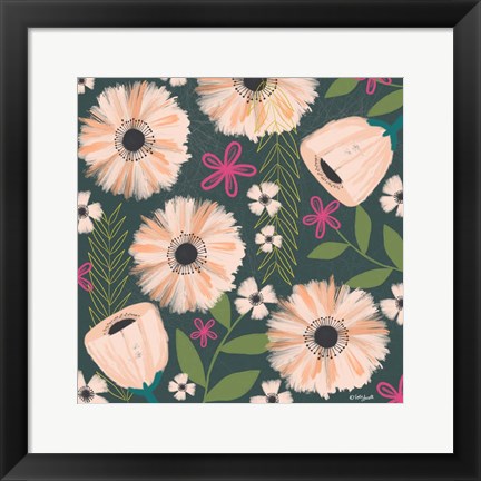 Framed Floral Night Print