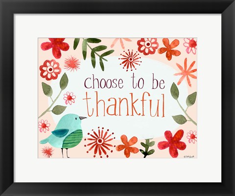 Framed Choose to be Thankful Print