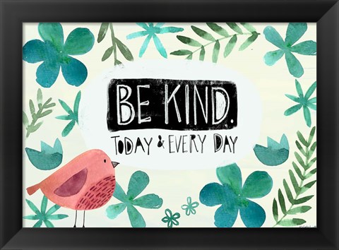 Framed Be Kind Print