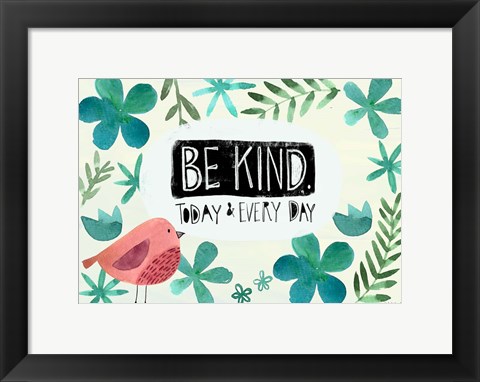 Framed Be Kind Print