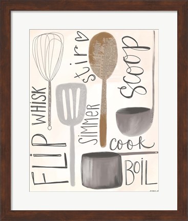 Framed Kitchen Words Print