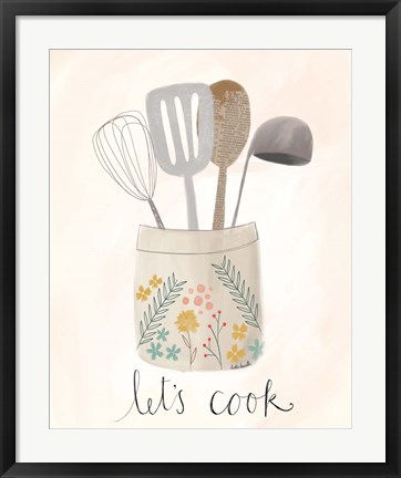 Framed Let&#39;s Cook Print