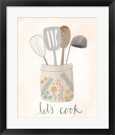 Framed Let&#39;s Cook Print