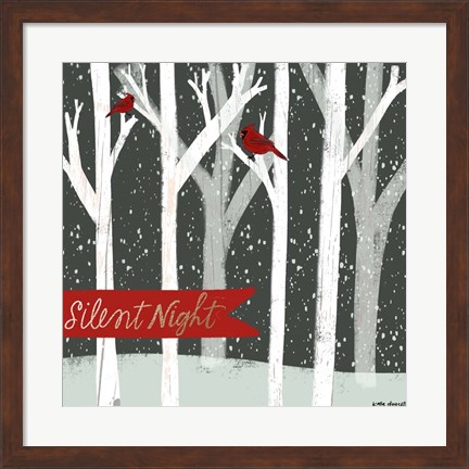 Framed Silent Night Forest Print