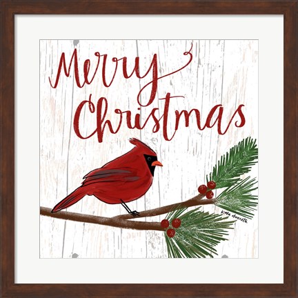 Framed Christmas Cardinal Print