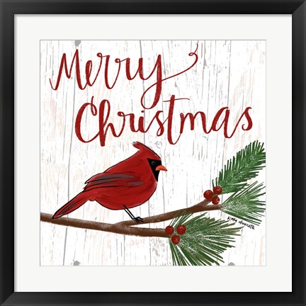 Framed Christmas Cardinal Print