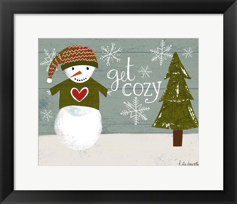 Framed Get Cozy Print