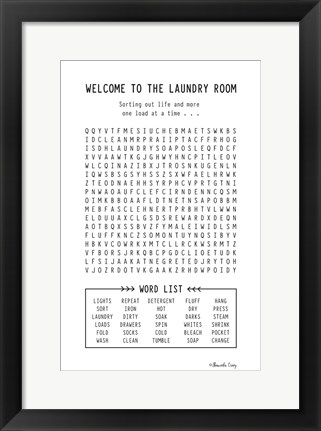 Framed Welcome to the Laundry Room Print