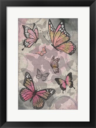 Framed Butterflies III Print