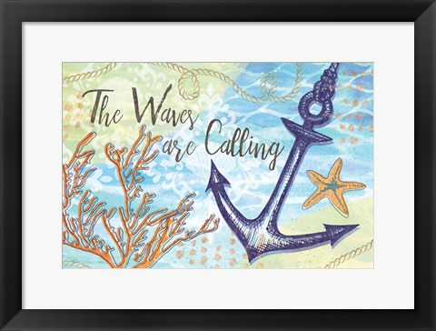 Framed Waves are Calling Print