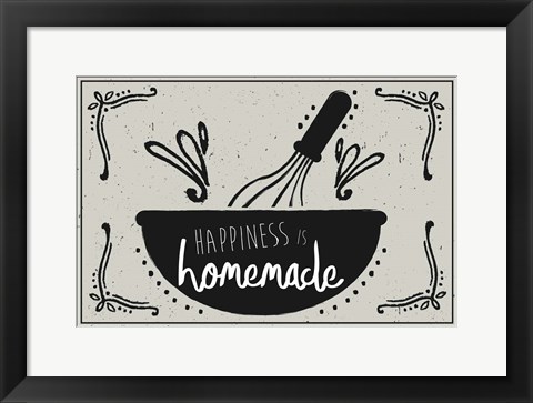 Framed Happiness is Homemade Print