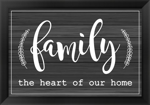 Framed Family is the Heart of Our Home Print