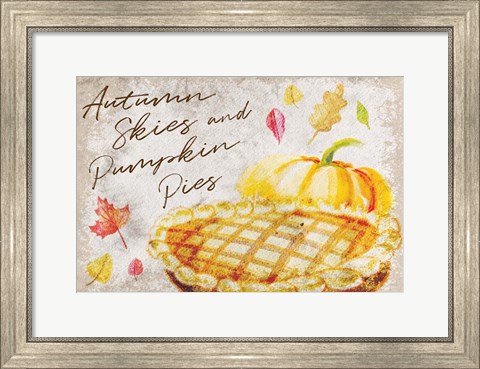 Framed Autumn Skies and Pumpkin Pies Print