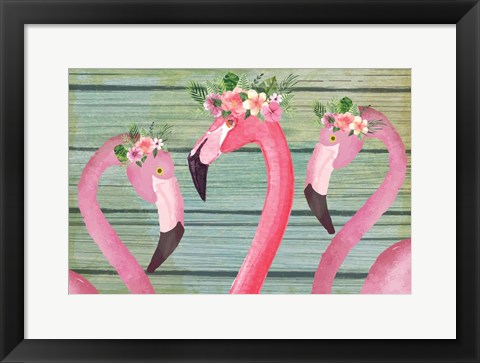 Framed Flamingos Print