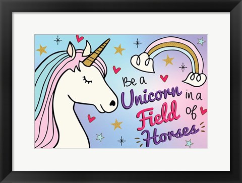 Framed Be a Unicorn Print