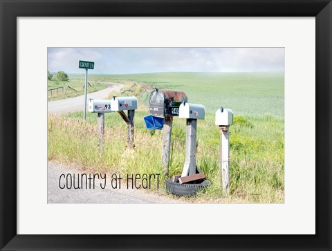 Framed Country at Heart Print