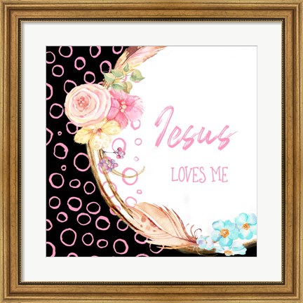 Framed Jesus Loves Me Print