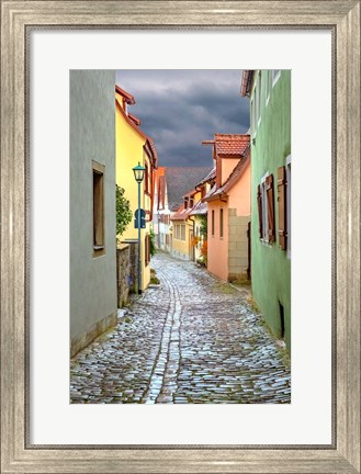 Framed Rothenberg Cobblestone Lane Print