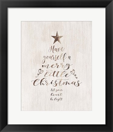 Framed Merry Little Christmas Print