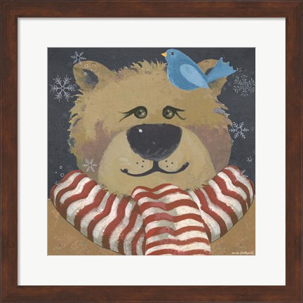 Framed Christmas Bear Print