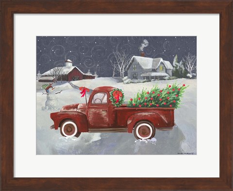 Framed Old Truck and House II Print