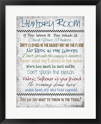 Framed Laundry Room Print