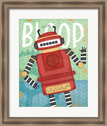 Framed Bloop Bot Print