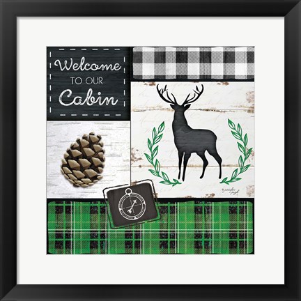 Framed Welcome to Our Cabin Print