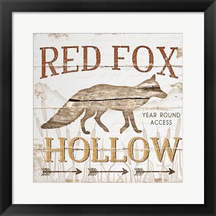 Framed Red Fox Hoolow Print